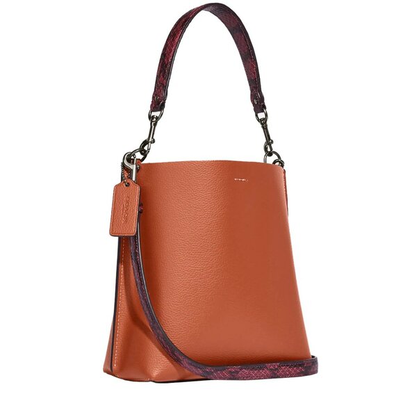 Coach Mollie Bucket Bag 22 in Sunset Multi Python Embossed CB901 - Picture 4 of 8